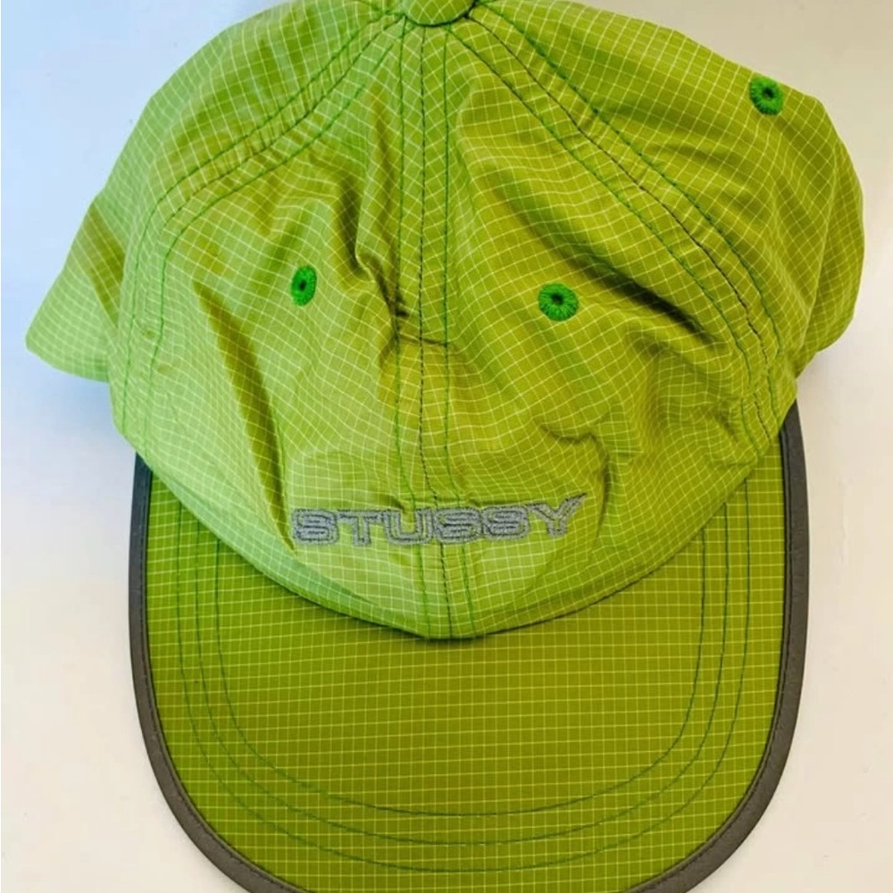 Stussy Lime Green Grid Cap